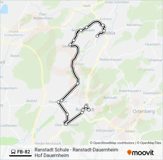 FB-82 Bus Line Map