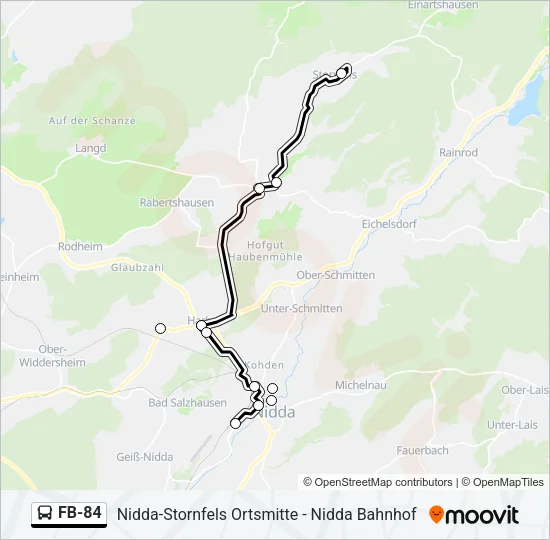 FB-84 Bus Line Map