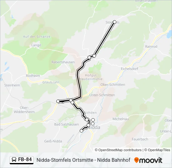 FB-84 Bus Line Map