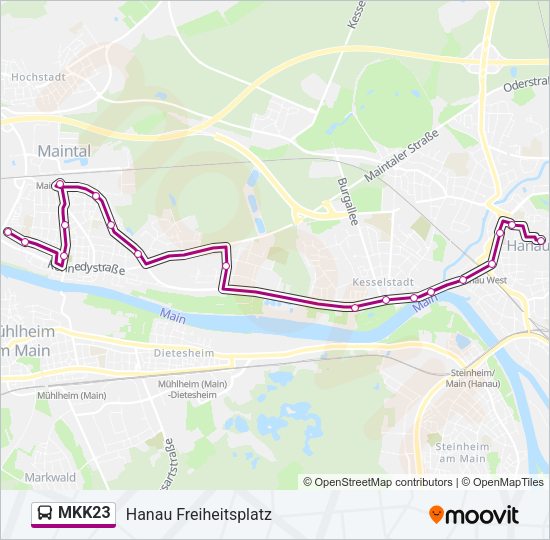 MKK23 Bus Line Map