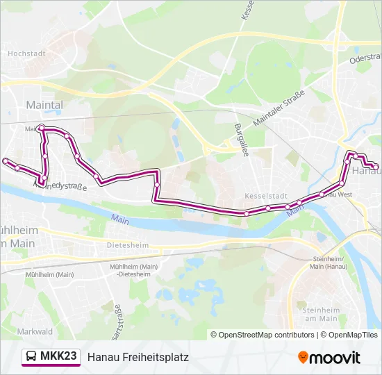 MKK23 Bus Line Map