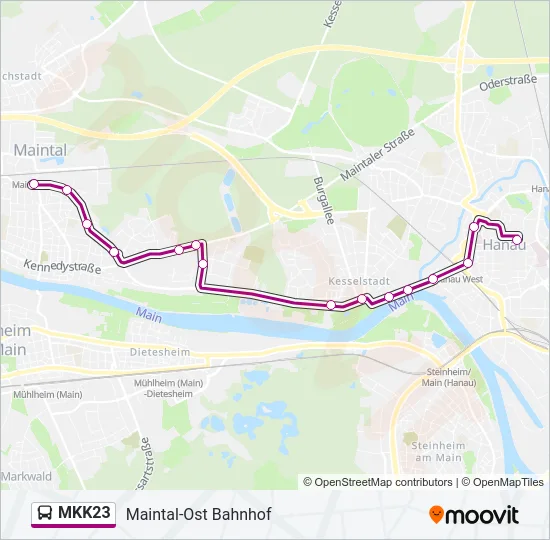 MKK23 Bus Line Map