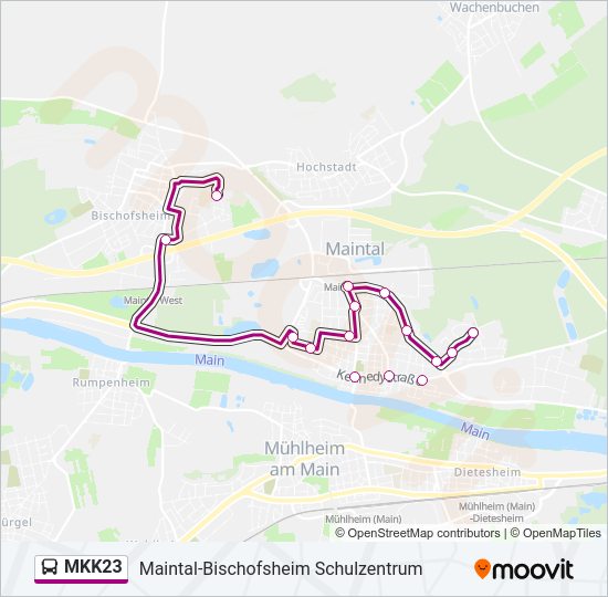 MKK23 Bus Line Map