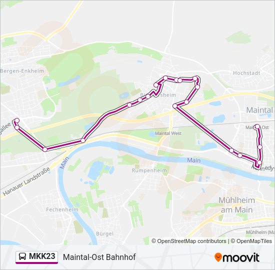 MKK23 Bus Line Map