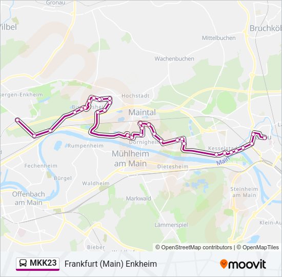 MKK23 Bus Line Map