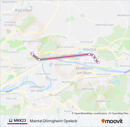 MKK23 Bus Line Map