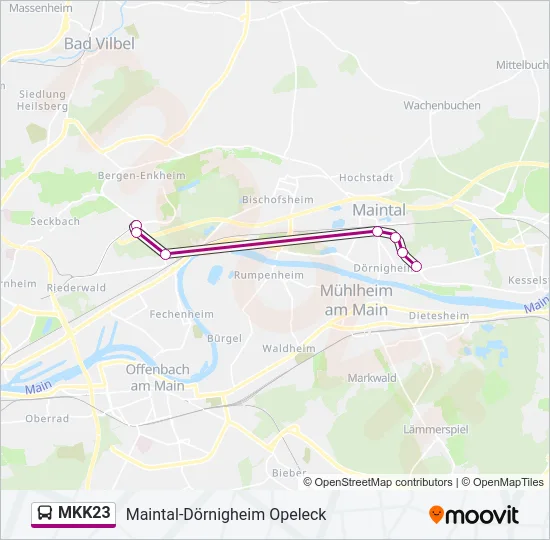 MKK23 Bus Line Map