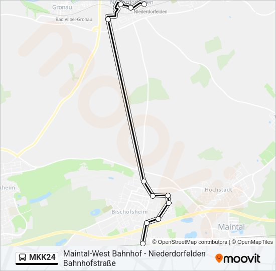 MKK24 Bus Line Map