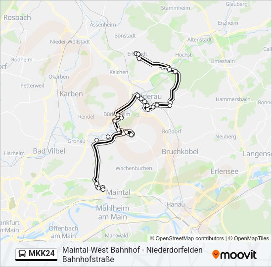 MKK24 Bus Line Map