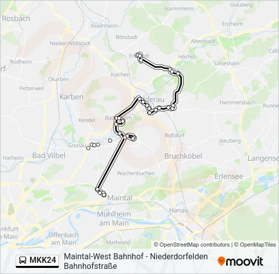 MKK24 Bus Line Map