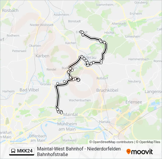 MKK24 Bus Line Map