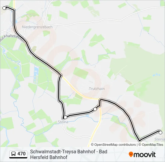 470 Bus Line Map