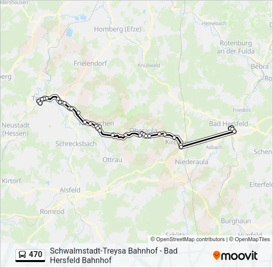 470 Bus Line Map