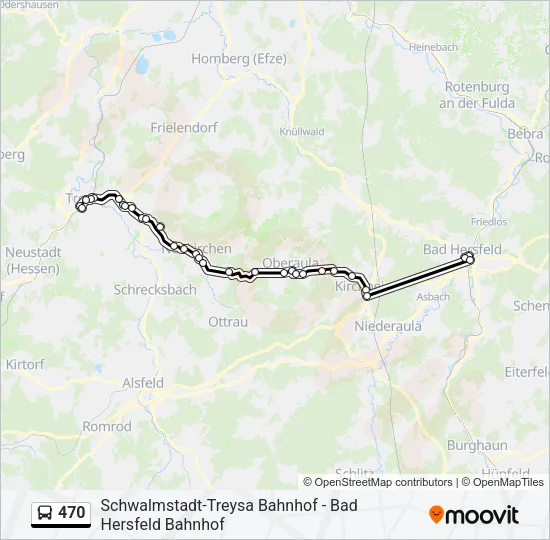 470 Bus Line Map