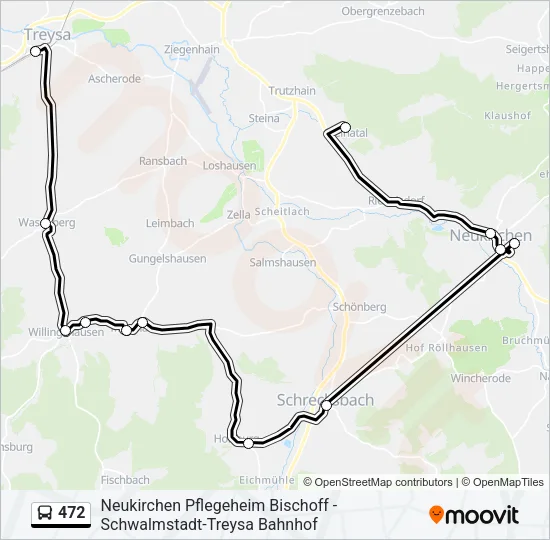 472 Bus Line Map