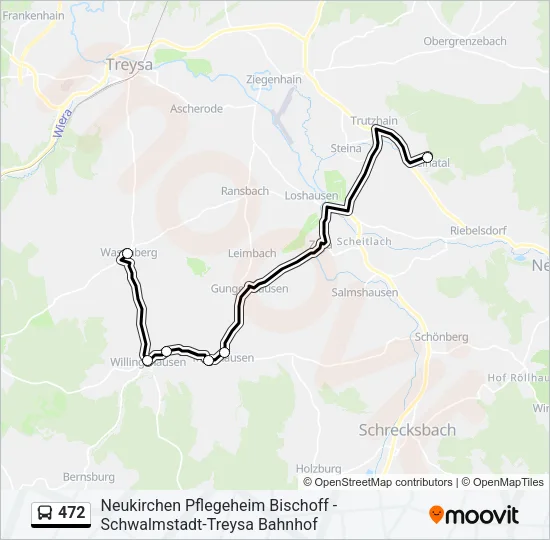 472 Bus Line Map
