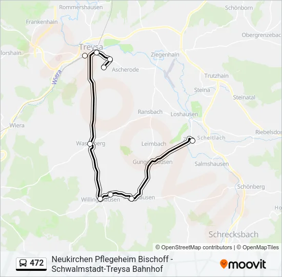 472 Bus Line Map