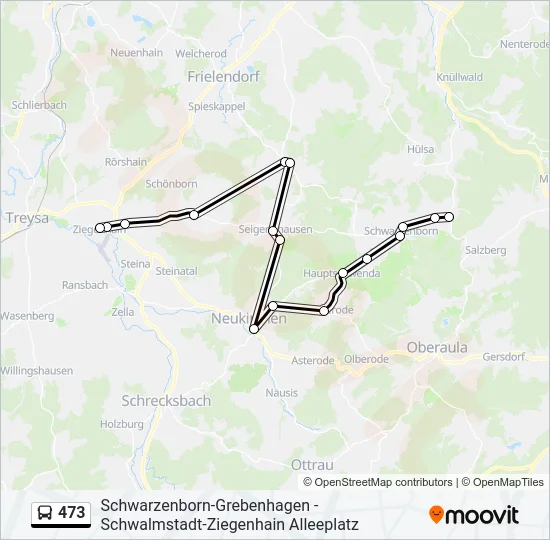 473 Bus Line Map