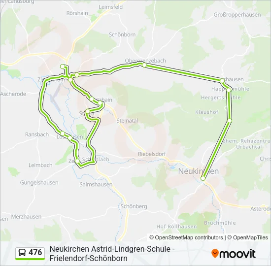 476 Bus Line Map