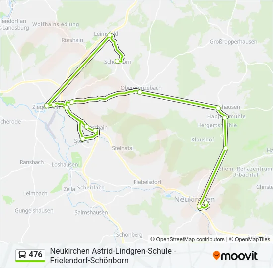 476 Bus Line Map