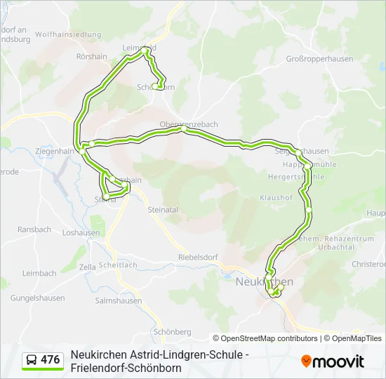 476 Bus Line Map