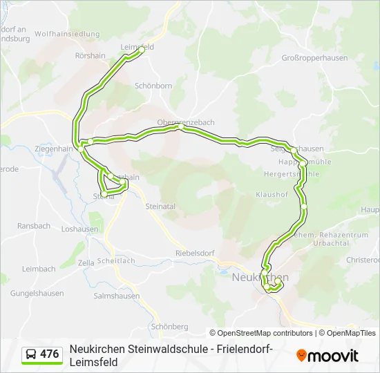 Автобус 476: карта маршрута