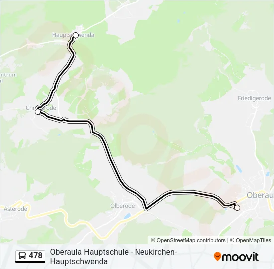 478 Bus Line Map