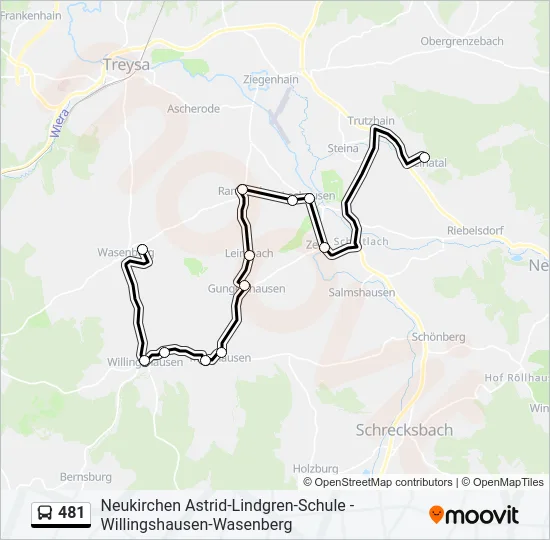 481 Bus Line Map