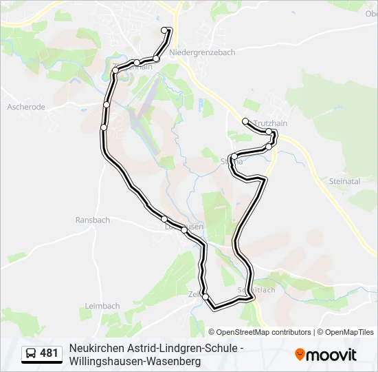 481 Bus Line Map