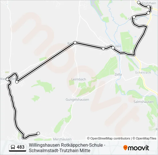 483 Bus Line Map