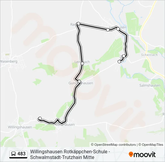 483 Bus Line Map