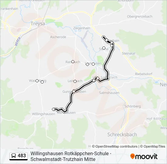 483 Bus Line Map