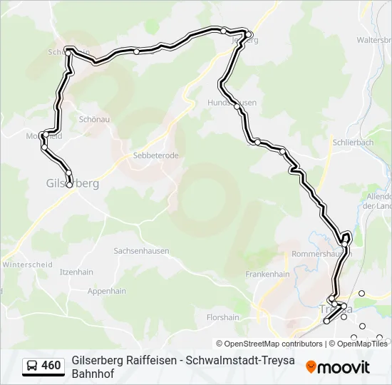 460 Bus Line Map