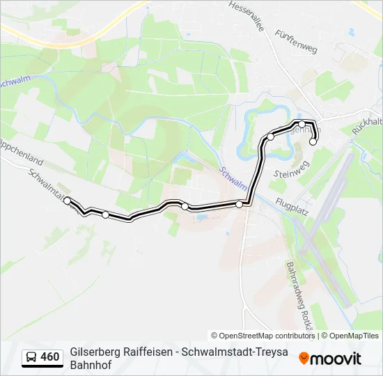 460 Bus Line Map