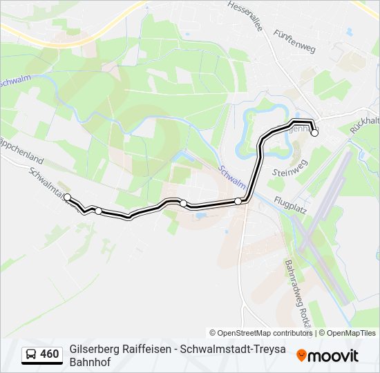 460 Bus Line Map