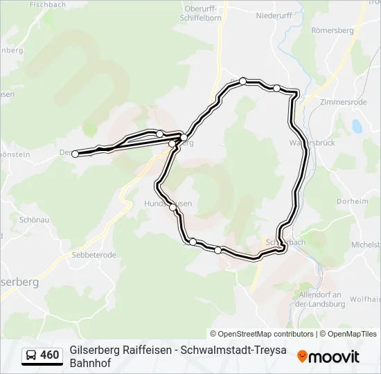 460 Bus Line Map