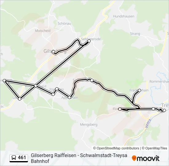 461 Bus Line Map