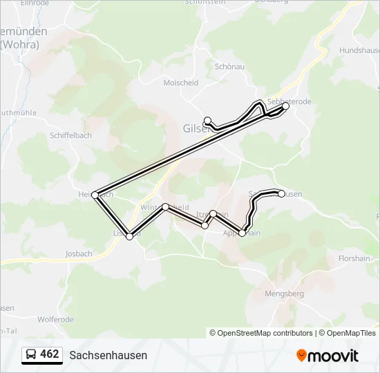 462 Bus Line Map