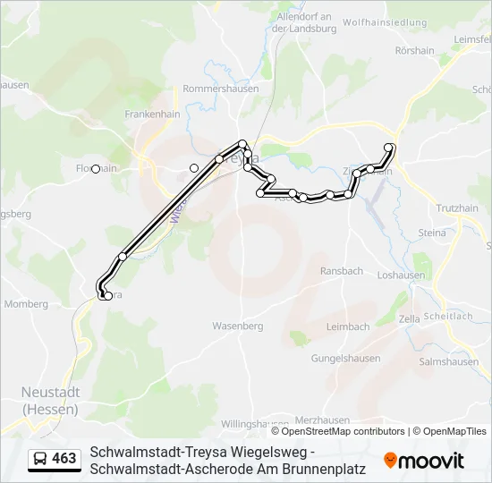 463 Bus Line Map