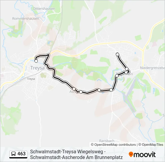463 Bus Line Map