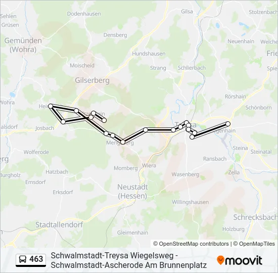 463 Bus Line Map