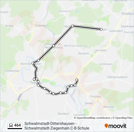 464 Bus Line Map