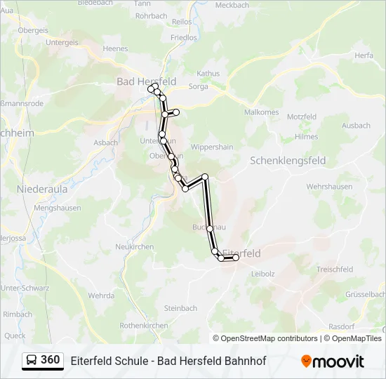 360 Bus Line Map
