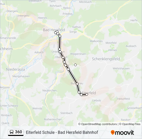 360 Bus Line Map