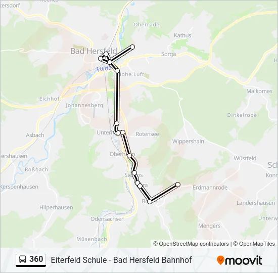 360 Bus Line Map