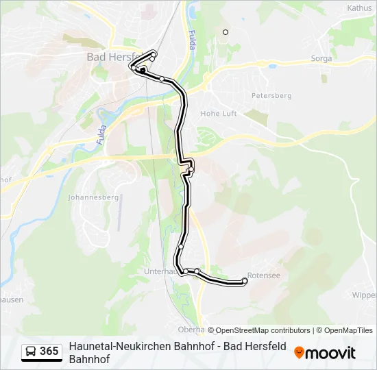 365 Bus Line Map