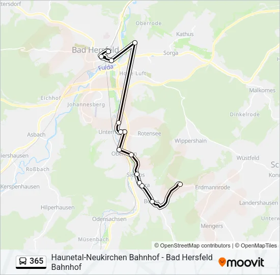 365 Bus Line Map