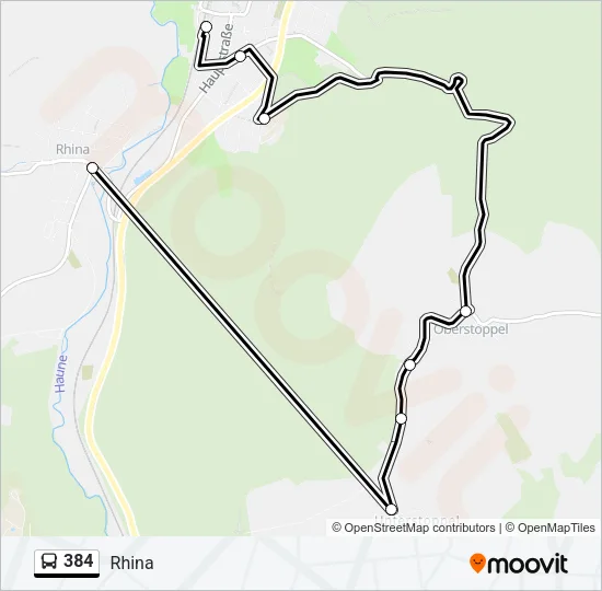384 Bus Line Map