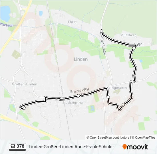 378 Bus Line Map