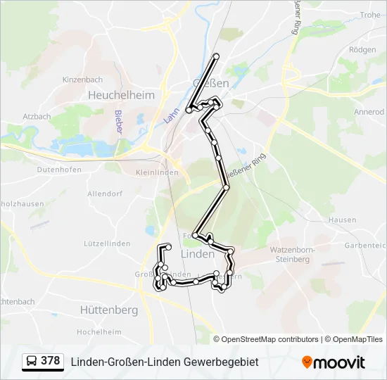 378 Bus Line Map